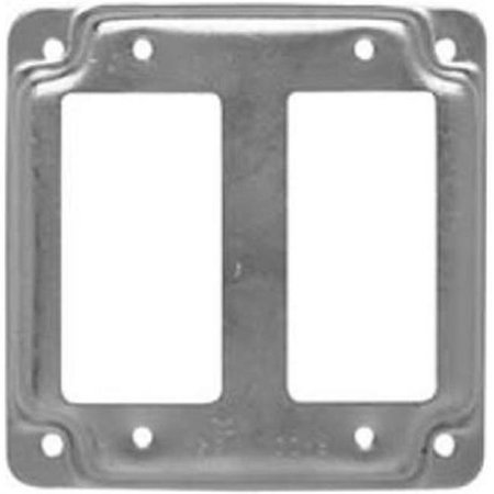 Raco Raco 809C 4 in. Flat Corner Square Double Ground Fault Interrupter Receptacle Box Cover 208884